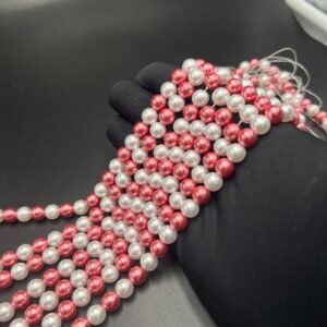 8mm Red Swarovski Replica Pearl